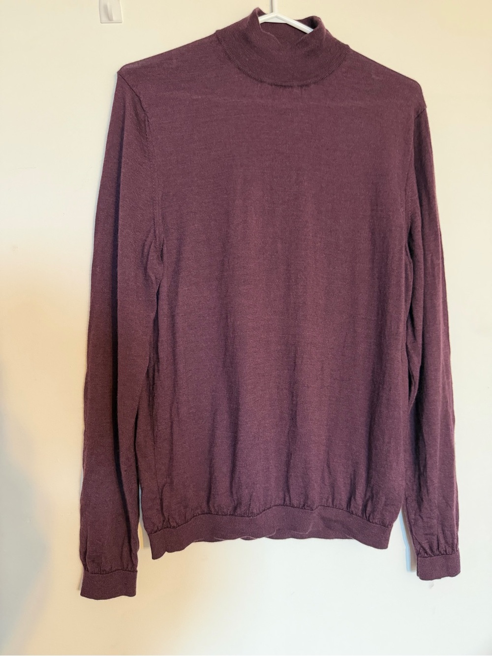 Men's Plum Mock Neck Sweater